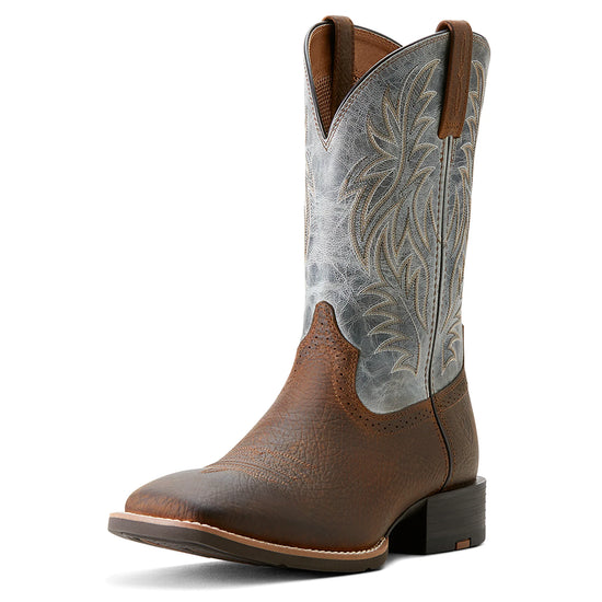 MENS ARIAT SPORT WESTERN WIDE SQ TOE- EARTH/GLACIER BLUE