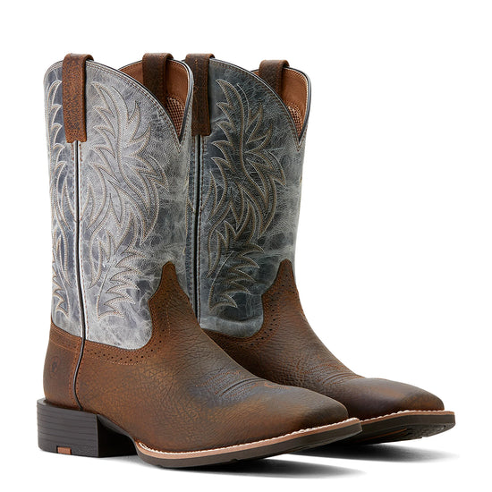 MENS ARIAT SPORT WESTERN WIDE SQ TOE- EARTH/GLACIER BLUE