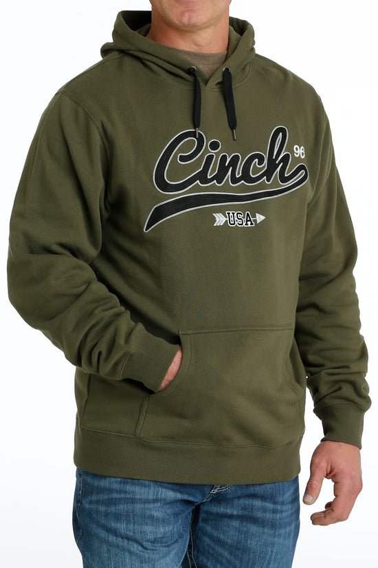 MENS CINCH LOGO EMBROIDERED HOODED PULLOVER